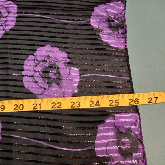 Purple Poppy Silk Feel Polyester Scarf Cottegacore Granny Chic Countrycore - Picture 3 of 6